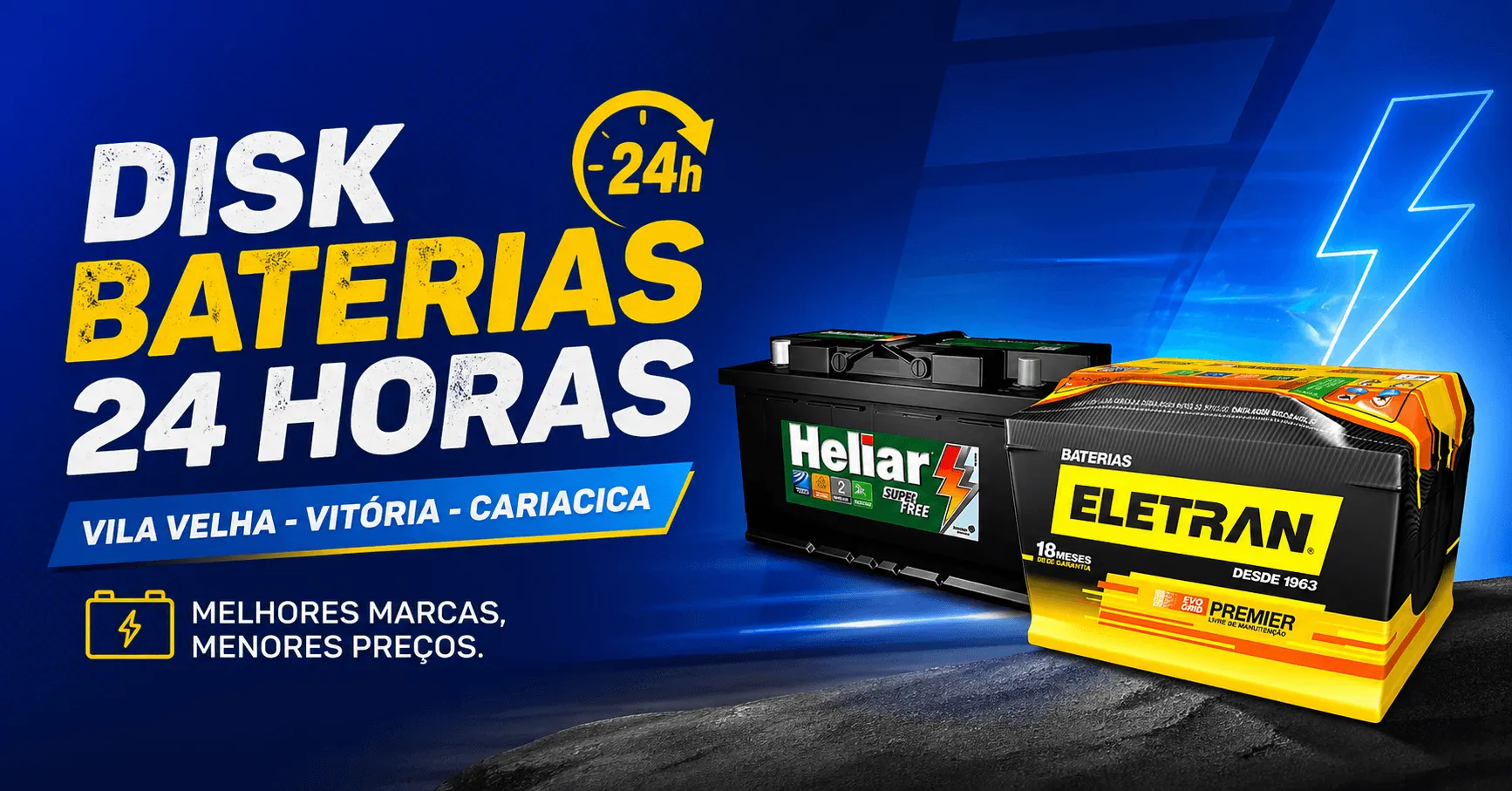 Disk Baterias I&A - Baterias 24 horas